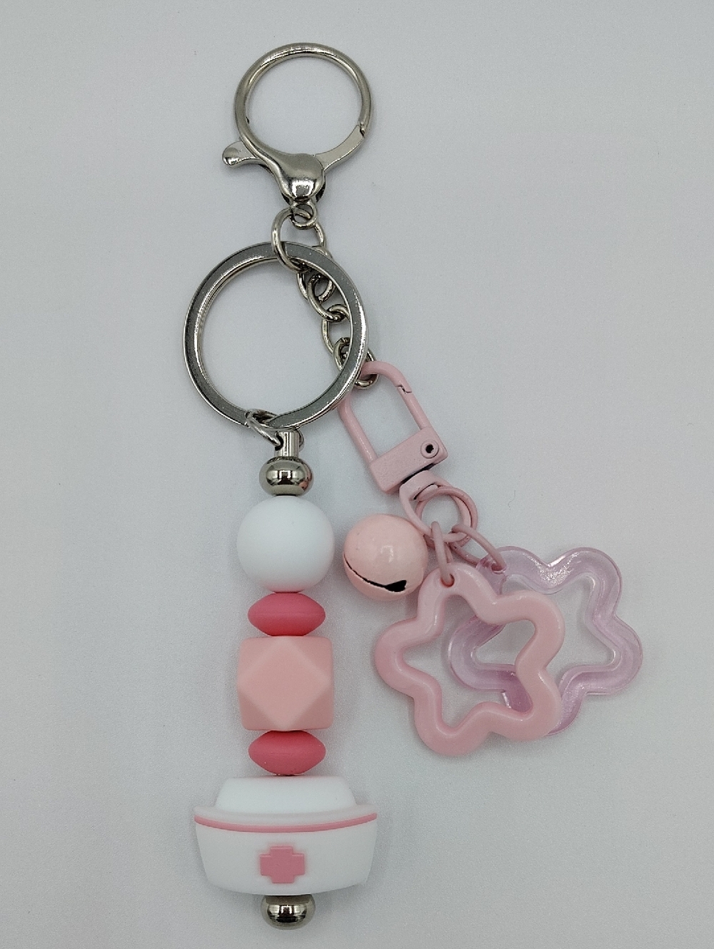 Handcrafted Cute Pink Nurse Medical-Themed Keychain/Bag Charm